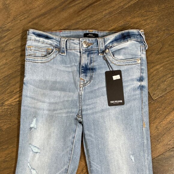 TRUE RELIGION Becca Mid-Rise Boot Cut Jeans Light Wash Sz 29 NWT - Picture 2 of 7